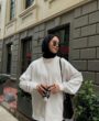 Beyaz Baskısız Sweatshirt
