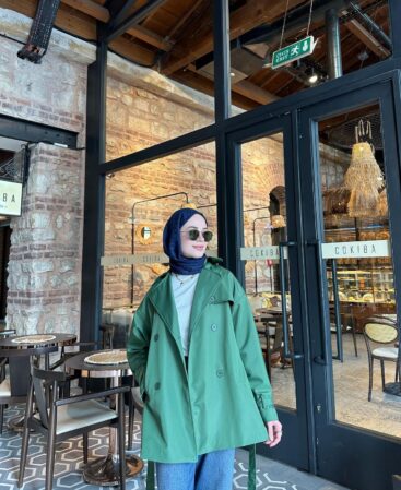Yeşil Vintage Trençkot