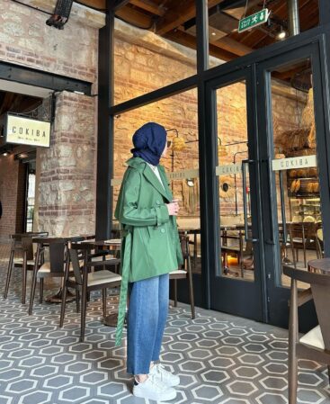 Yeşil Vintage Trençkot
