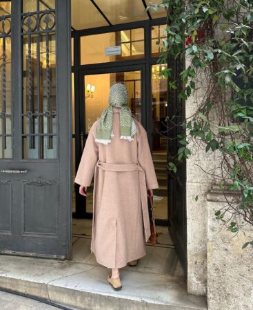 Vizon Kemerli Vintage Kaşe Kaban