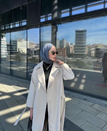 Bej Kemerli Vintage Trençkot