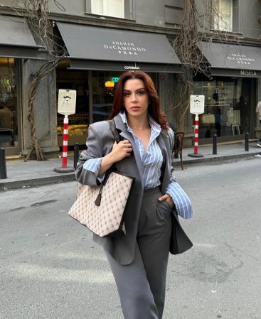Koyu Gri Vintage Ceket Takım (Oversize Kalıp)