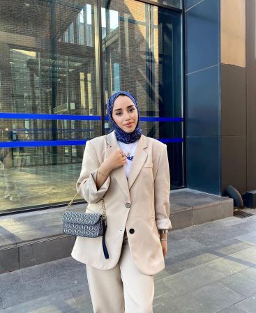 Bej Vintage Ceket Takım (Oversize Kalıp)